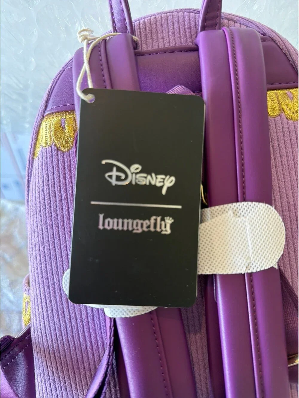 Loungefly Beauty & The Beast Chip Figural Corduroy Backpack NWT